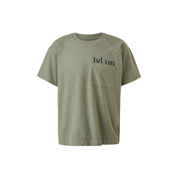 Bekleidung T-Shirts QS by s.Oliver T-Shirt mit Brusttasche T-Shirts olive
