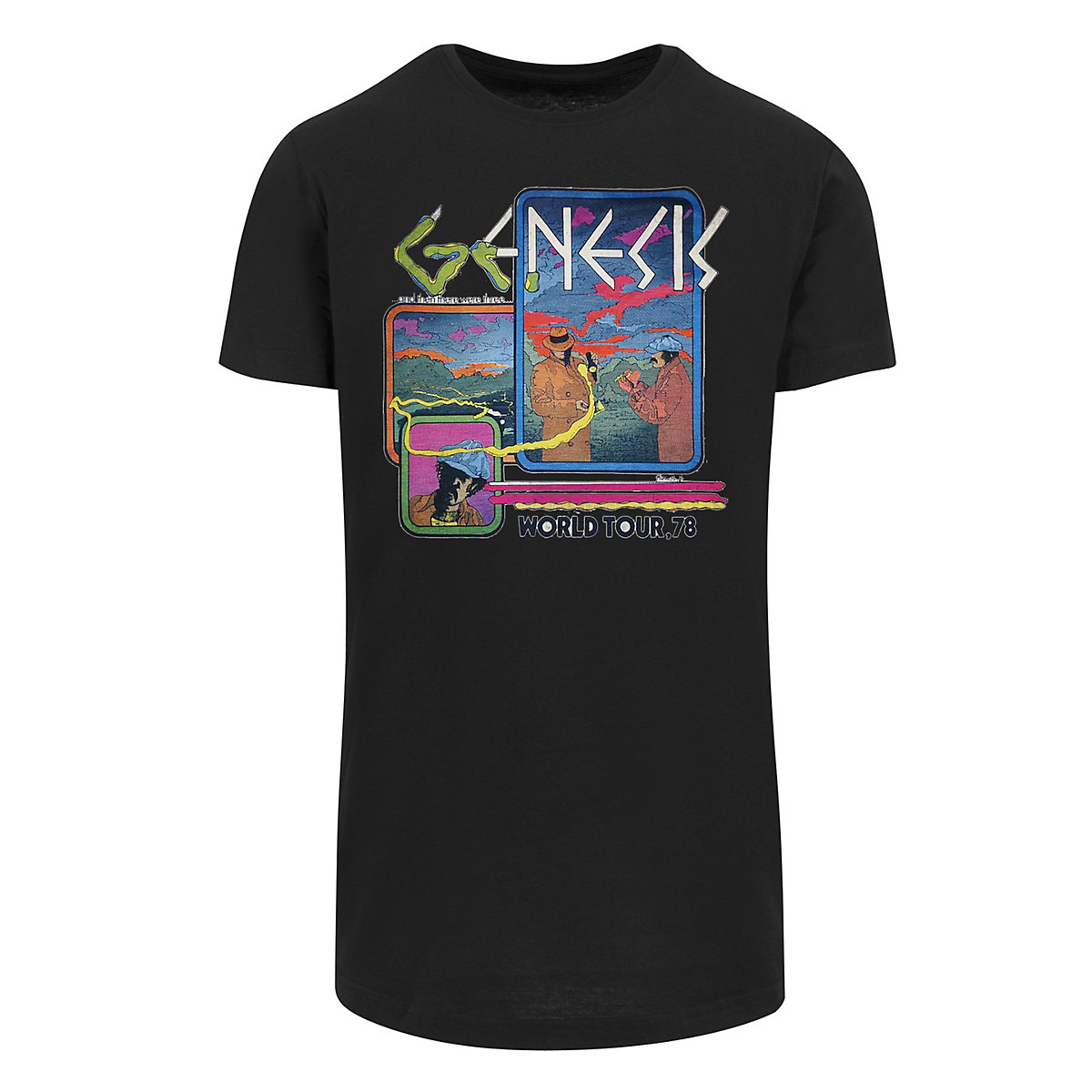 F4NT4STIC Long Cut T-Shirt 'Genesis World Tour 78' T-Shirts schwarz