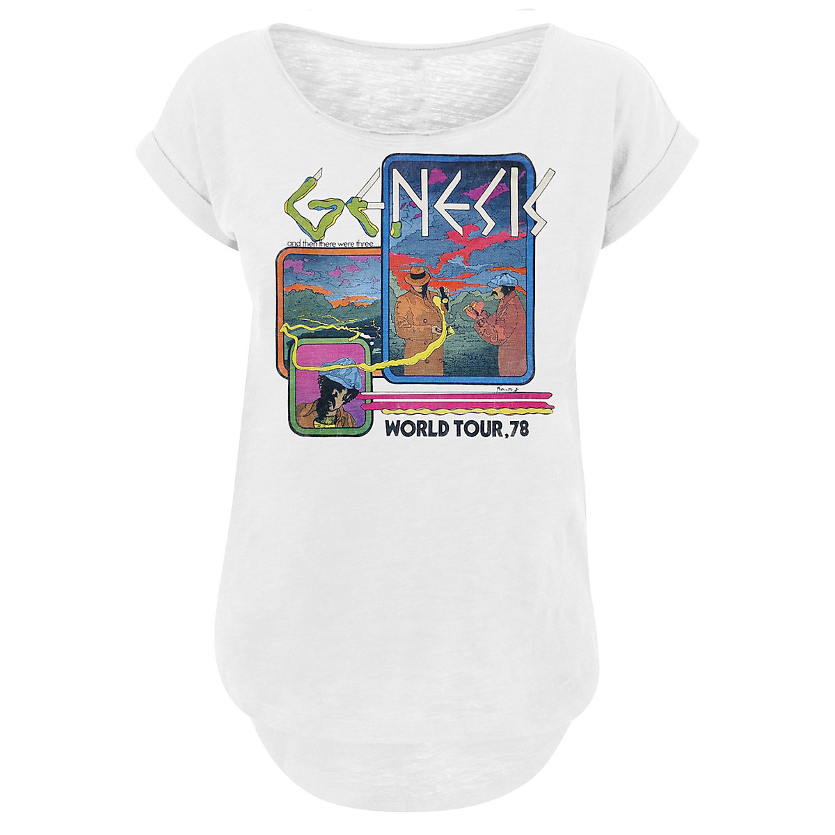 F4NT4STIC Long Cut T-Shirt 'Genesis World Tour 78' T-Shirts weiß