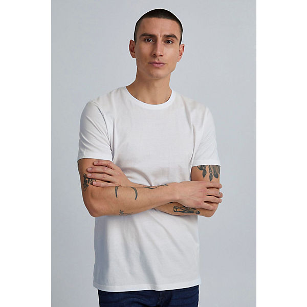 Bekleidung T-Shirts Solid Einfarbiges Rundhals Basic T-Shirt weiß Bekleidung T-Shirts Solid Einfarbiges Rundhals Basic T-Shirt weiß