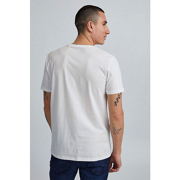Bekleidung T-Shirts  Solid Einfarbiges Rundhals Basic T-Shirt weiß
