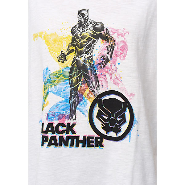 Bekleidung T-Shirts RE:COVERED™ Recovered T-Shirt Black Panther T-Shirts AdultW weiß