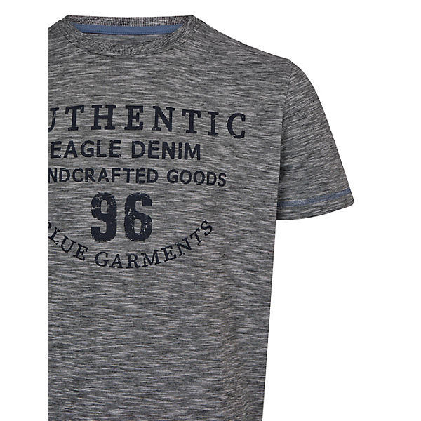 Bekleidung T-Shirts EAGLE® No7 T-Shirt mit Frontprint T-Shirts grau