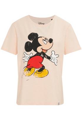 Disney Mickey Mouse & friends Recovered T-Shirt Mickey Mouse Hug T-Shirts AdultW pink