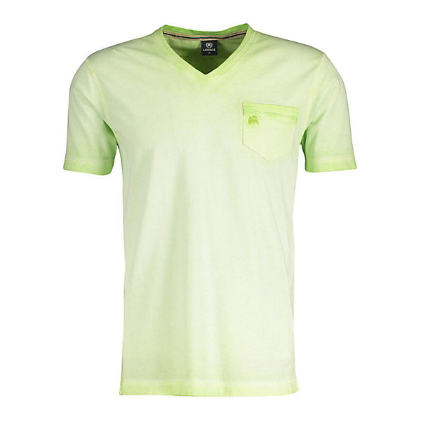 Bekleidung T-Shirts LERROS T-Shirt mit V-Ausschnitt T-Shirts lime
