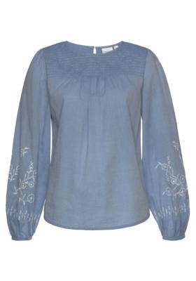 LASCANA Langarmbluse denim