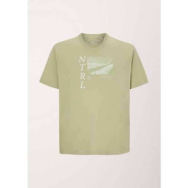 Bekleidung T-Shirts s.Oliver Jerseyshirt mit Print T-Shirts grün