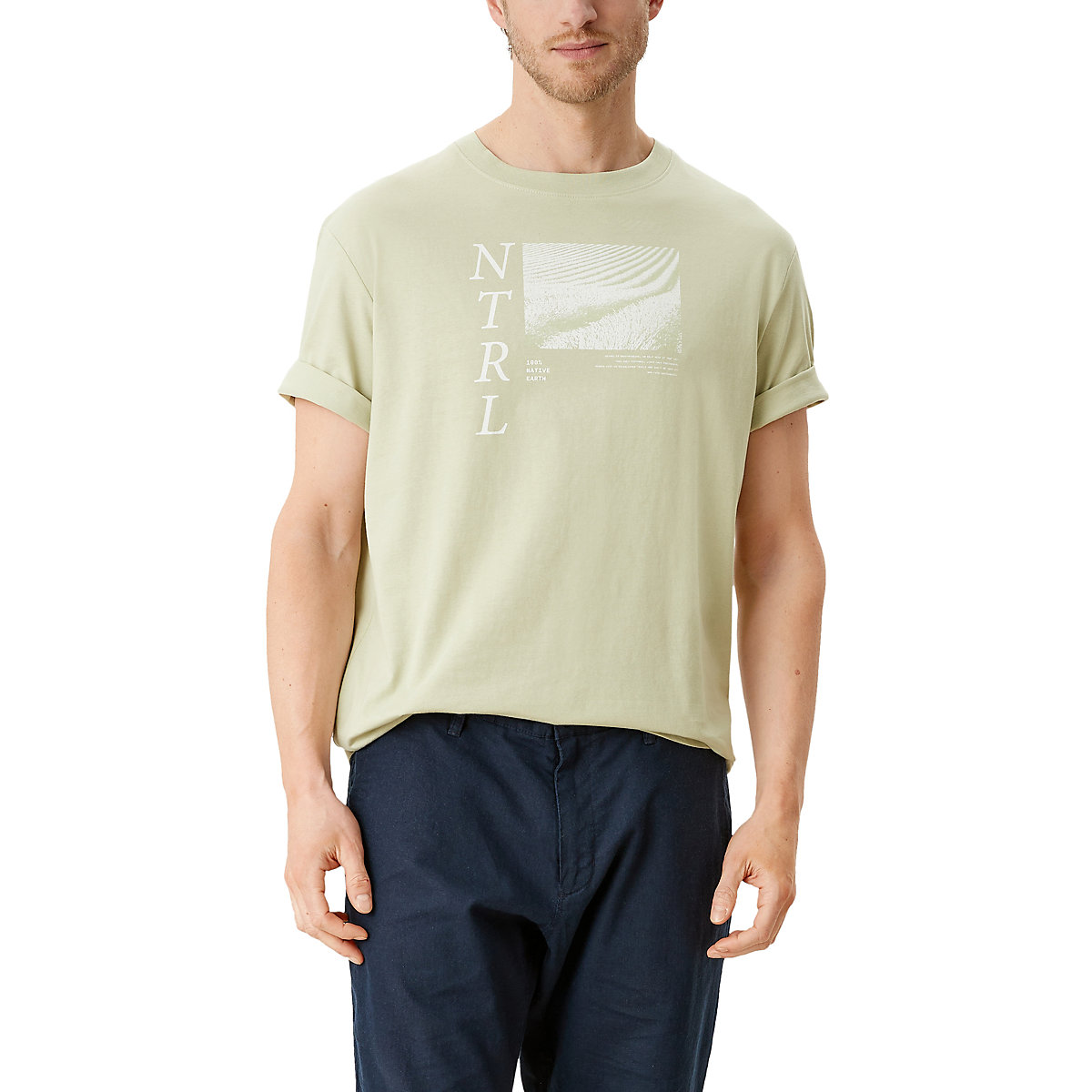 s.Oliver Jerseyshirt mit Print T-Shirts grün