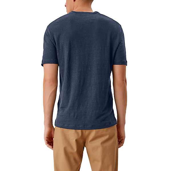 Bekleidung T-Shirts s.Oliver T-Shirt aus Leinen T-Shirts blau