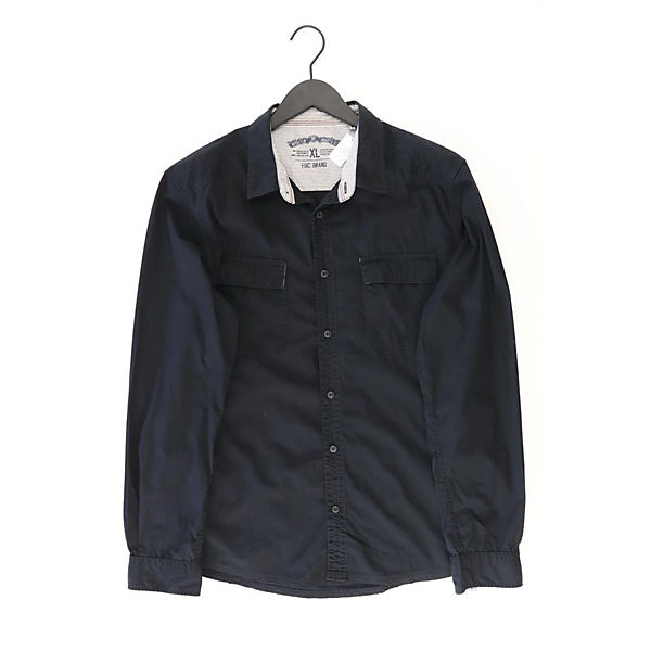 Second Hand -  Langarmhemd schwarz aus Baumwolle M Gr. XL