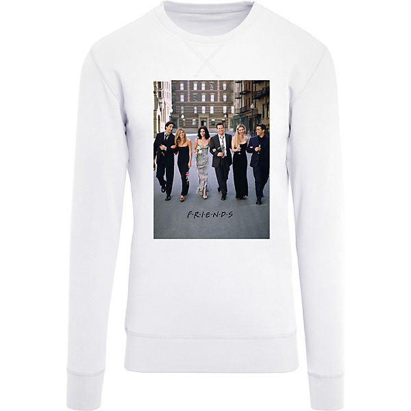 Bekleidung Sweatshirts F4NT4STIC FRIENDS TV Serie Champagne And Flowers Sweatshirts weiß