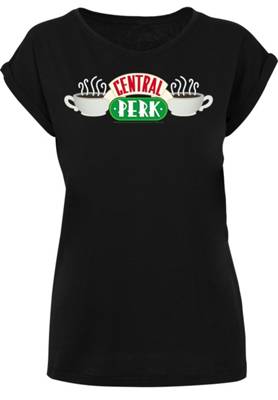 F4NT4STIC Extended Shoulder T Shirt 'FRIENDS TV Serie Central Perk BLK' T-Shirts schwarz