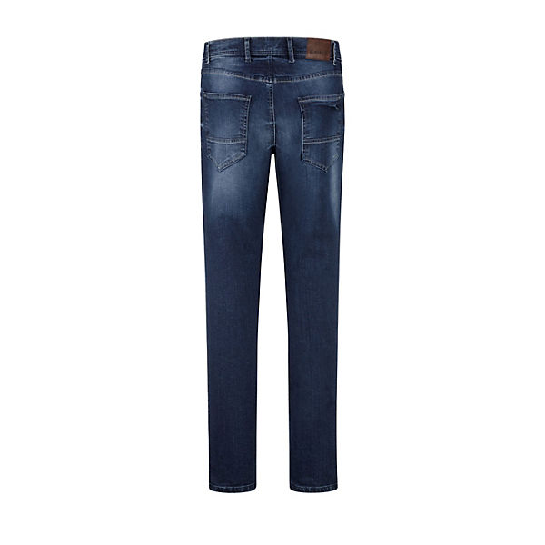 Bekleidung Straight Jeans BABISTA Jeans in moderner Used-Optik dunkelblau