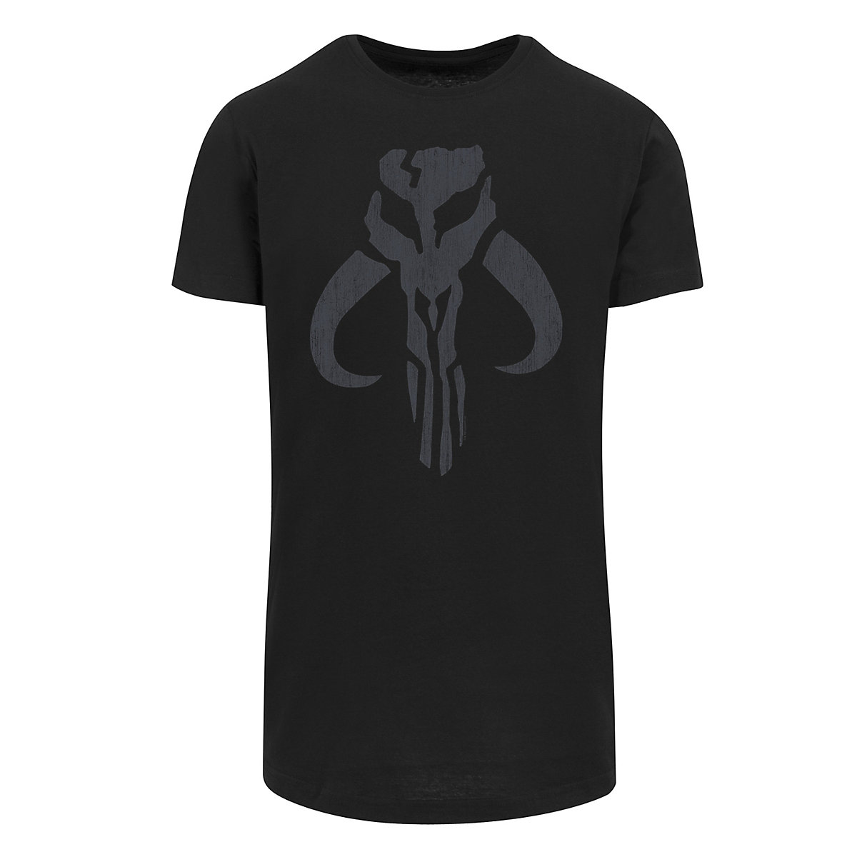 F4NT4STIC Long Cut T Shirt 'Star Wars Mandalorian Banther Skull' T-Shirts schwarz