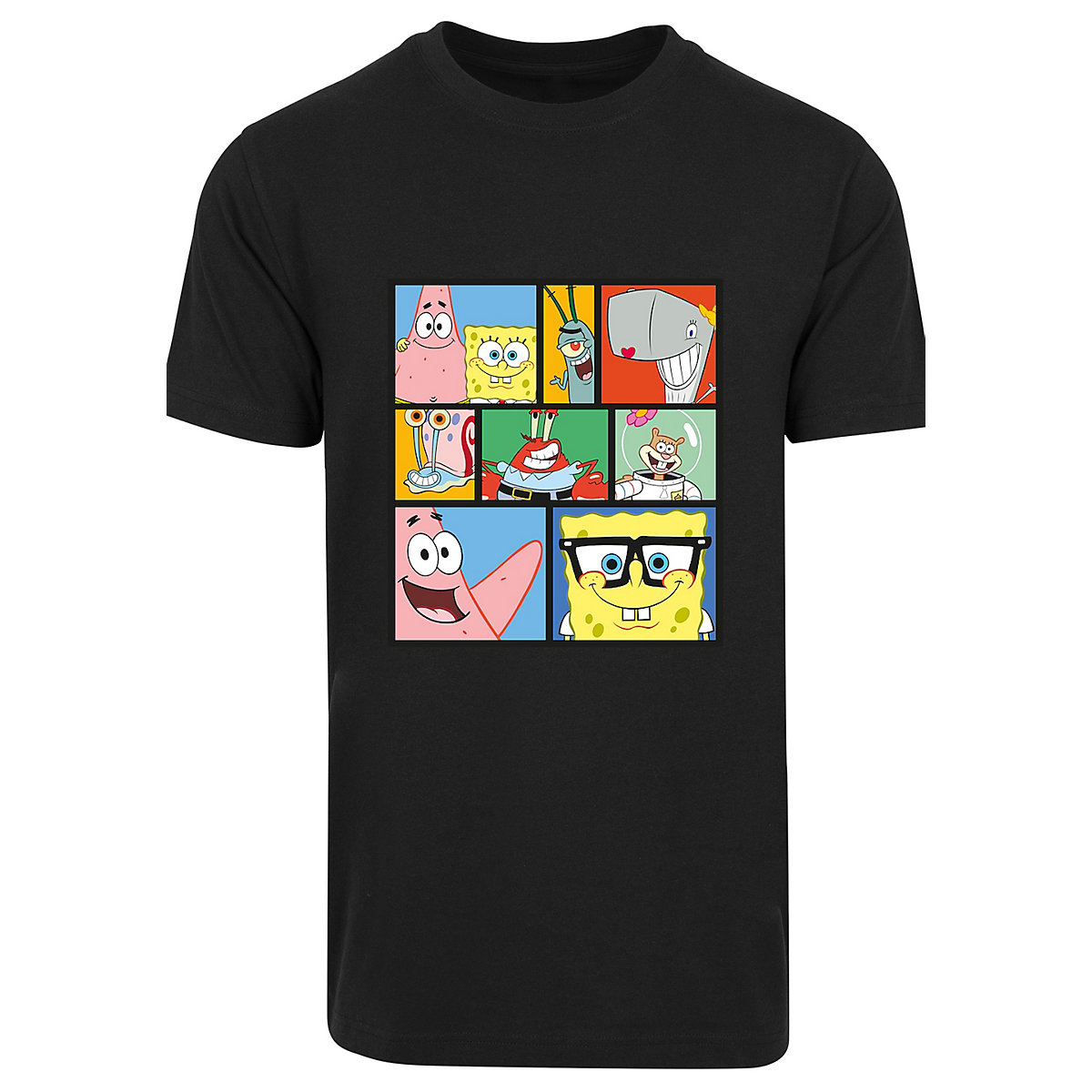 F4NT4STIC Spongebob Schwammkopf Collage T-Shirts schwarz