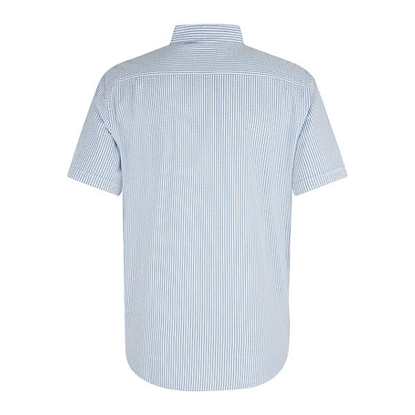 Bekleidung Kurzarmhemden Big fashion Sersucker Kurzarmhemd Kurzarmhemden hellblau/weiß