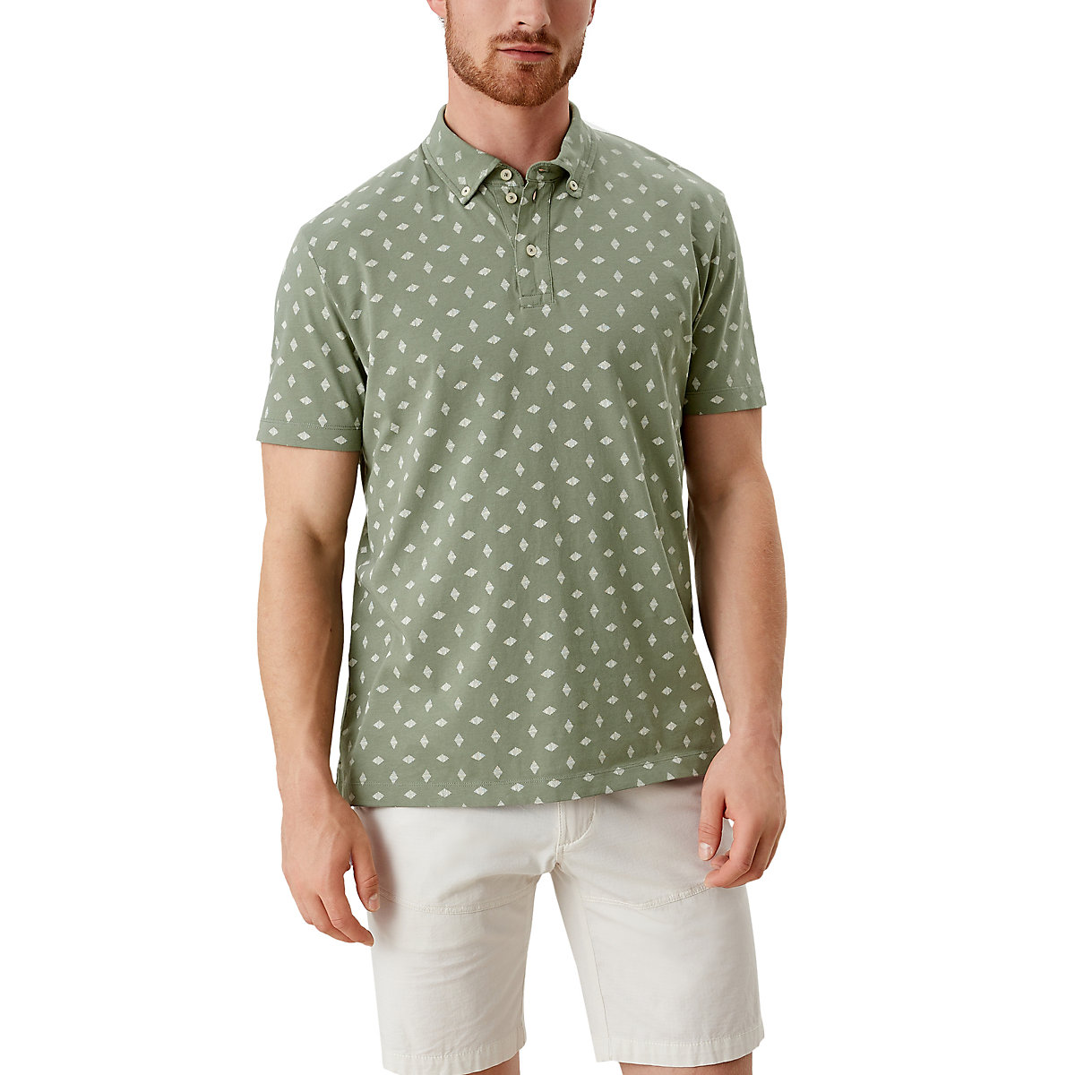 s.Oliver Jerseyshirt im Polo-Stil T-Shirts olive