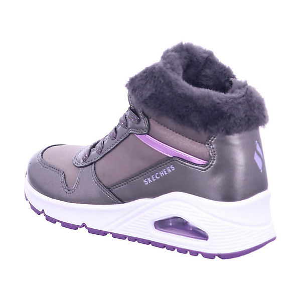 Schuhe Klassische Stiefel SKECHERS Boots UNO - COZY ON AIR Stiefel silber