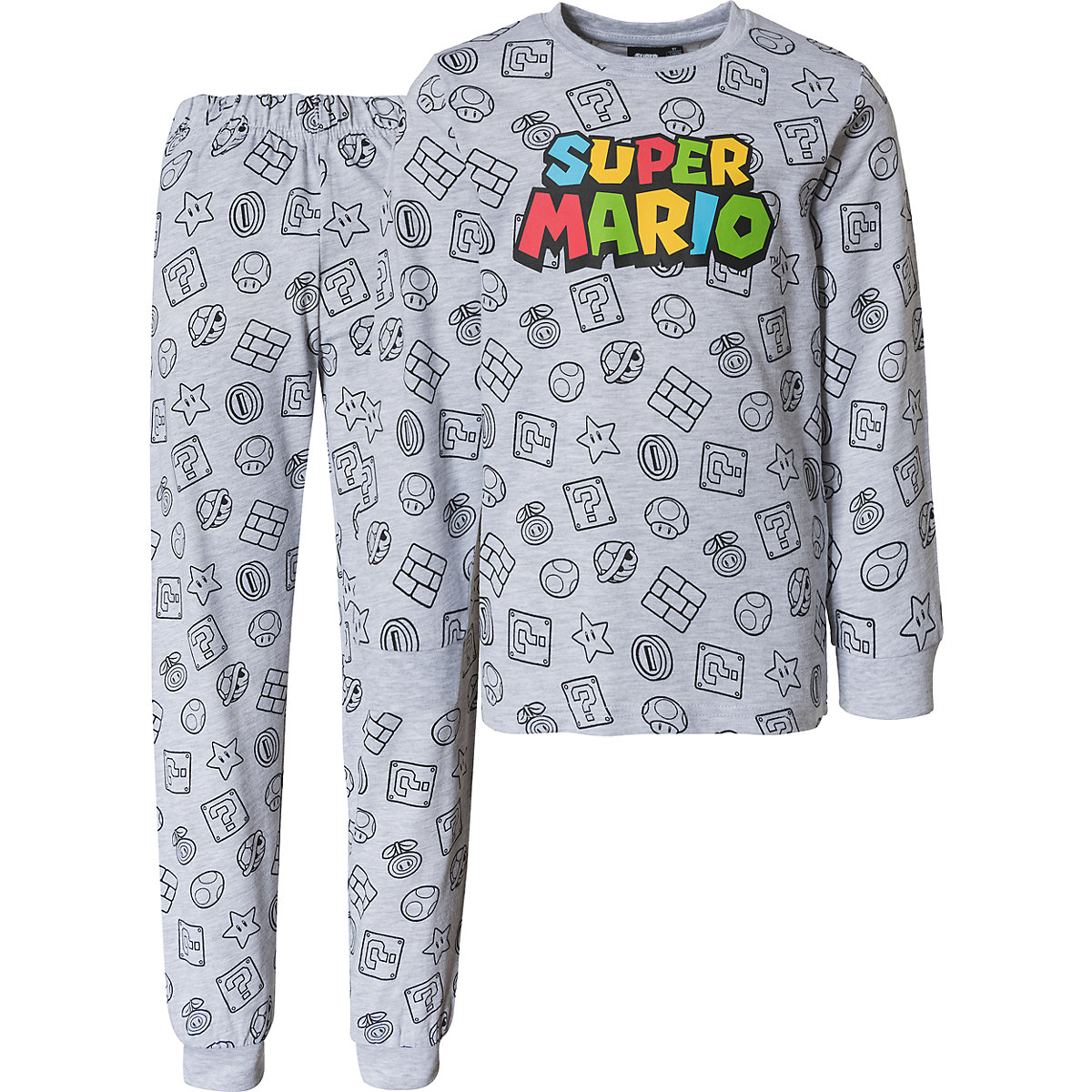 Super Mario Super Mario Schlafanzug für Jungen grau