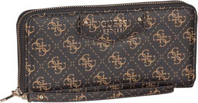 GUESS Eco Brenton Slg Lrg Zip Around Portmonnaie braun-kombi