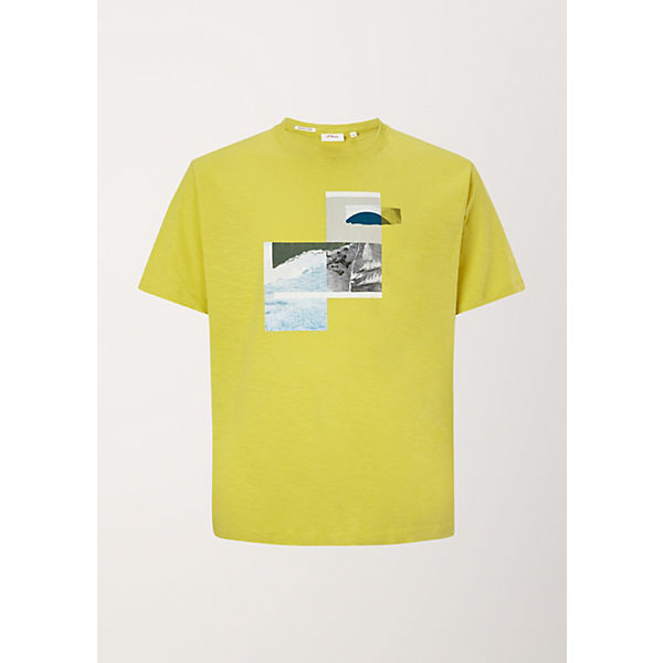 Bekleidung T-Shirts s.Oliver T-Shirt mit Frontprint T-Shirts gelb