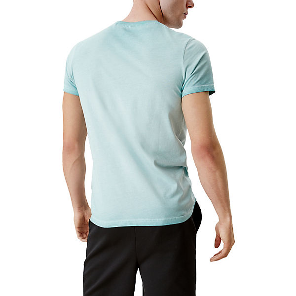 Bekleidung T-Shirts QS by s.Oliver Jerseyshirt in Cold Dye-Optik T-Shirts türkis