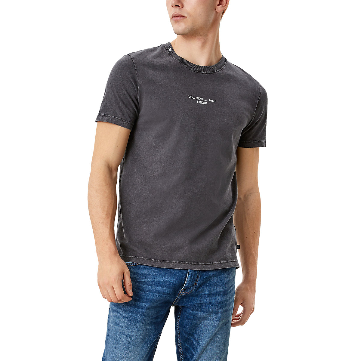 QS by s.Oliver Jerseyshirt mit Print T-Shirts schwarz