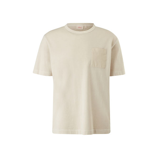 Bekleidung T-Shirts s.Oliver T-Shirt mit Brusttasche T-Shirts beige Bekleidung T-Shirts s.Oliver T-Shirt mit Brusttasche T-Shirts beige