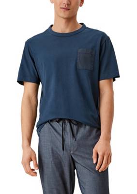 s.Oliver T-Shirt mit Brusttasche T-Shirts blau