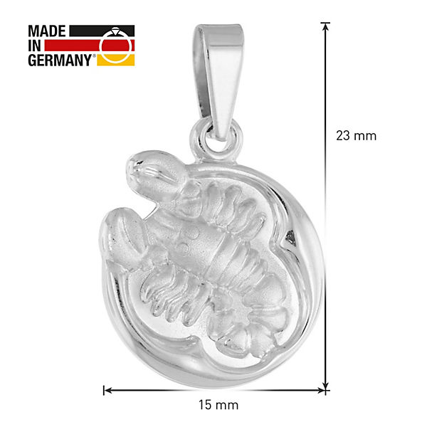 Accessoires Halsketten trendor Skorpion Sternzeichen mit Halskette 925 Silber Ø 15 mm Halsketten silber Accessoires Halsketten trendor Skorpion Sternzeichen mit Halskette 925 Silber Ø 15 mm Halsketten silber