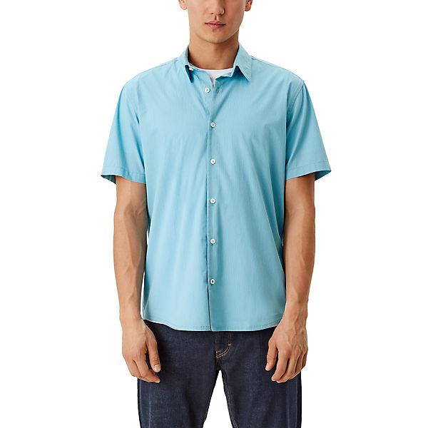 Regular: Hemd in feinem Streifenmuster Kurzarmhemden