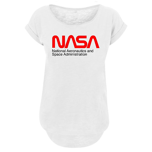 Bekleidung T-Shirts F4NT4STIC Long Cut T-Shirt 'NASA Aeronautics And Space' T-Shirts weiß Bekleidung T-Shirts F4NT4STIC Long Cut T-Shirt 'NASA Aeronautics And Space' T-Shirts weiß