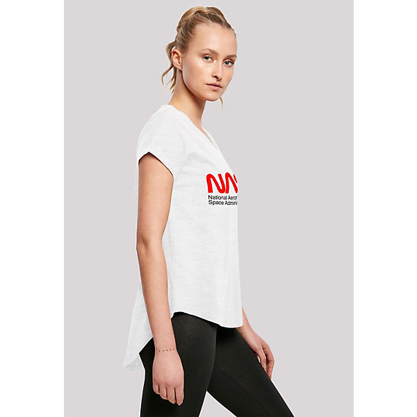 Bekleidung T-Shirts F4NT4STIC Long Cut T-Shirt 'NASA Aeronautics And Space' T-Shirts weiß Bekleidung T-Shirts F4NT4STIC Long Cut T-Shirt 'NASA Aeronautics And Space' T-Shirts weiß