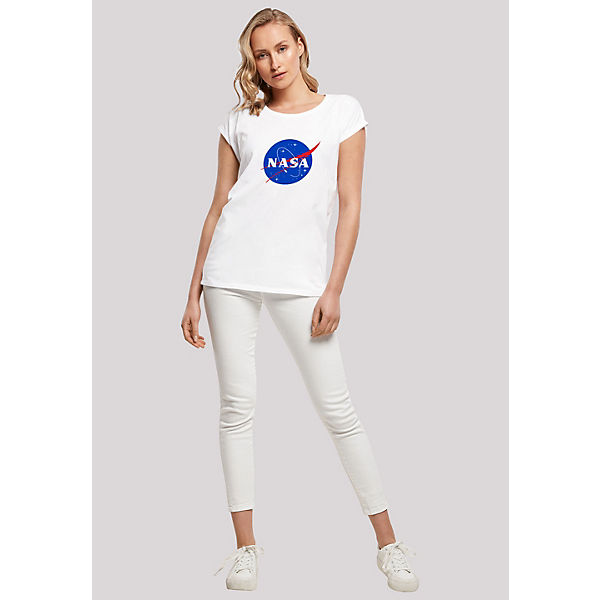 Bekleidung T-Shirts F4NT4STIC Extended Shoulder T-Shirt 'NASA Classic Insignia Logo' T-Shirts weiß Bekleidung T-Shirts F4NT4STIC Extended Shoulder T-Shirt 'NASA Classic Insignia Logo' T-Shirts weiß