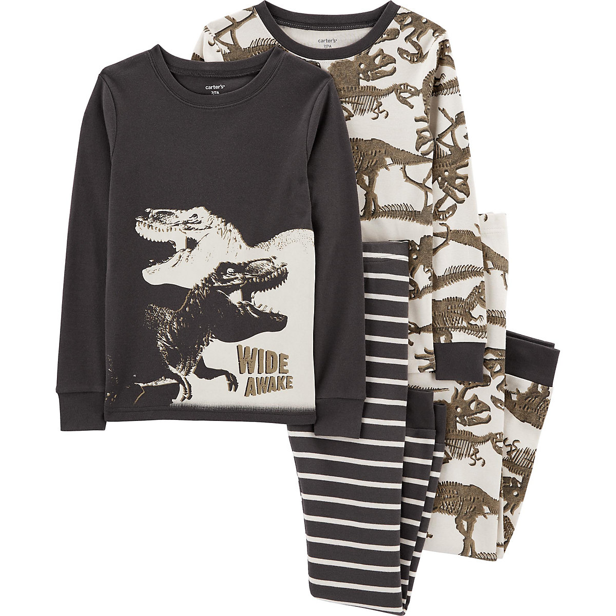 carter`s Schlafanzug Doppelpack für Jungen Dinosaurier grau-kombi