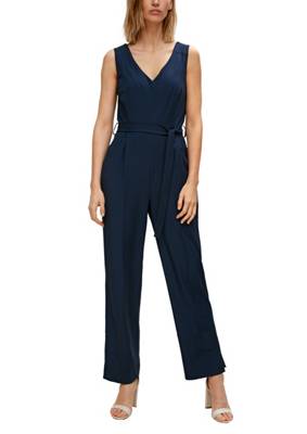 comma,, Jumpsuit mit VAusschnitt Overalls, blau mirapodo