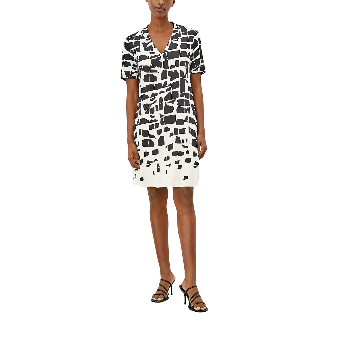 s.Oliver BLACK LABEL Kleid mit Allover-Print Jerseykleider creme