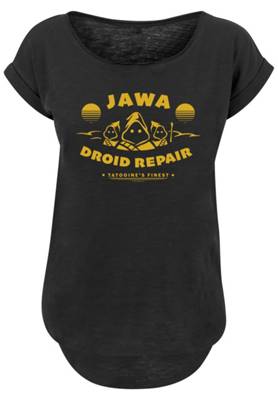 F4NT4STIC Long Cut T-Shirt Star Wars Jawa Droid Repair T-Shirts schwarz
