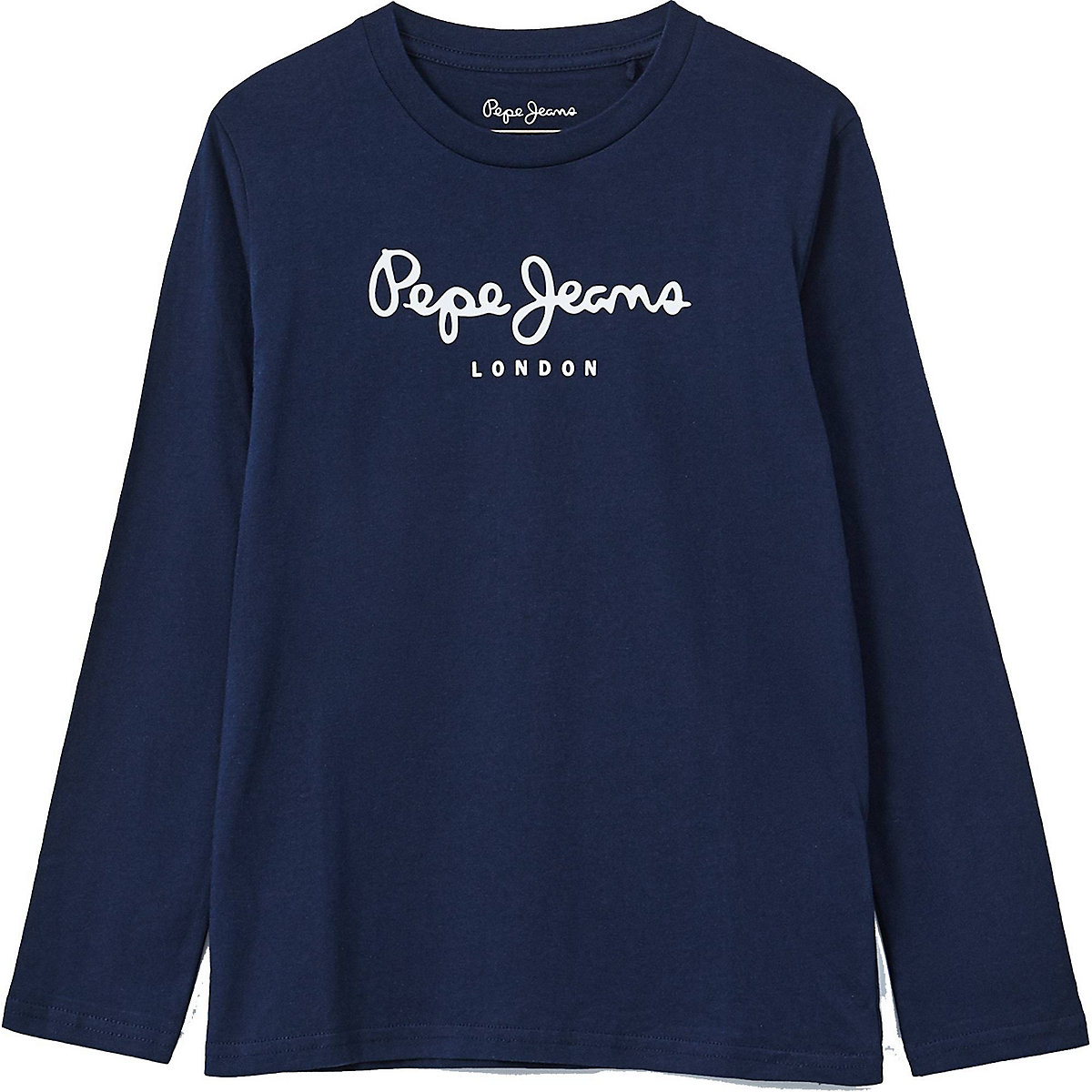 Pepe Jeans Jungen Longsleeve NEW HERMAN Pullover Baumwolle Rundhals Langarm Logo einfarbig Sweatshirts für Jungen dunkelblau