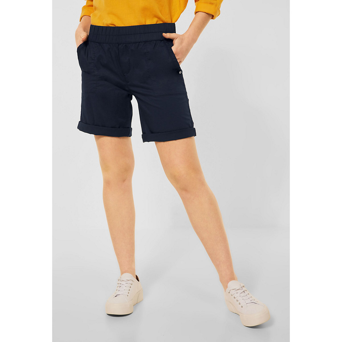 Street One Loose Fit Shorts in Unifarbe Shorts dunkelblau