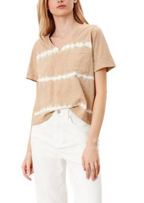 s.Oliver Shirt mit Batikmuster T-Shirts braun
