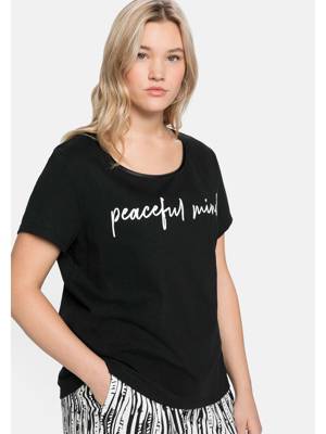 sheego T-Shirt T-Shirts schwarz
