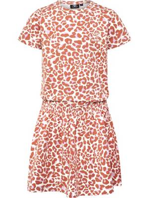 hummel hmlJUMPY AOP DRESS S/S Kleider für Mädchen braun