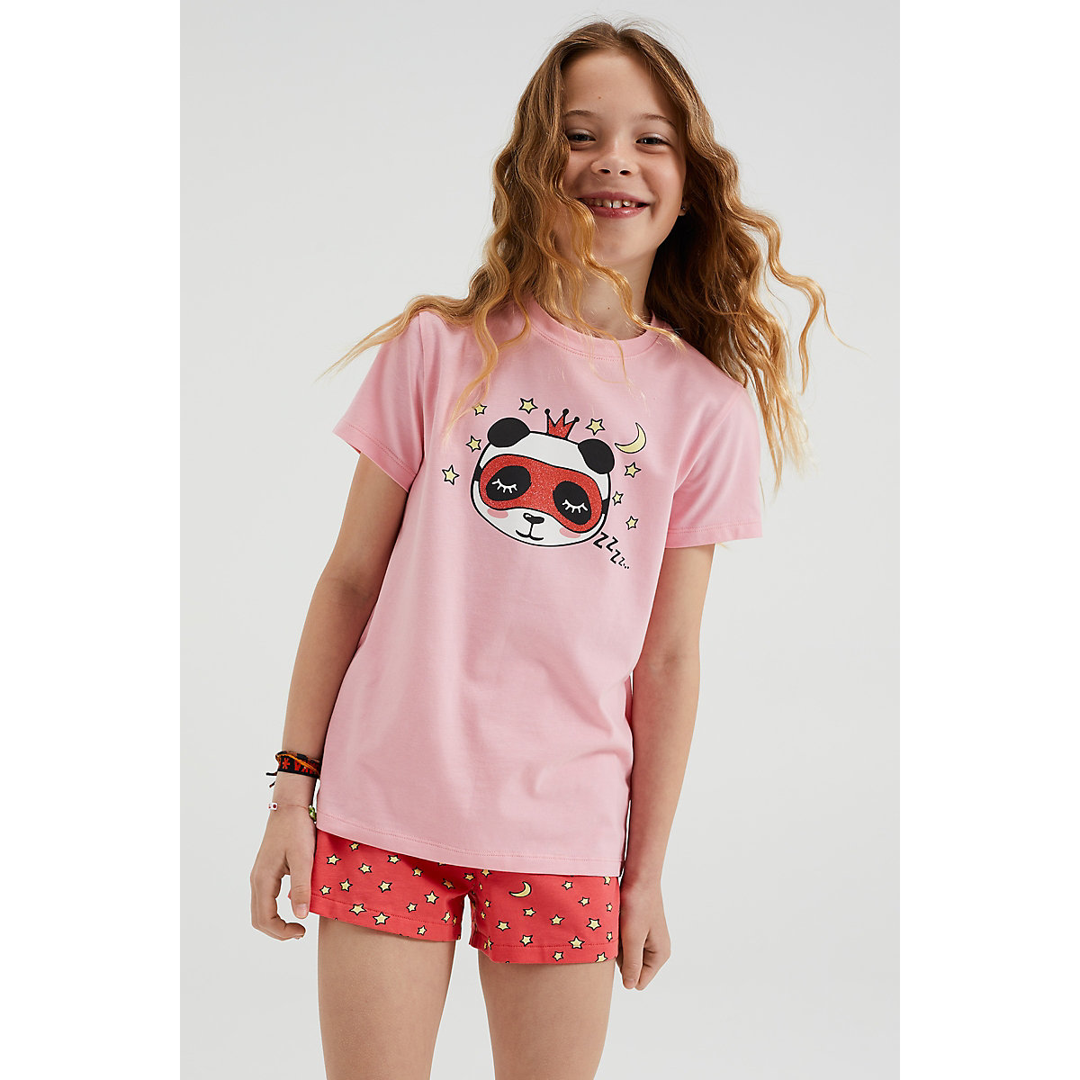 WE Fashion Meisjes pyjamaset met sterrendessin Schlafanzüge für Mädchen rosa
