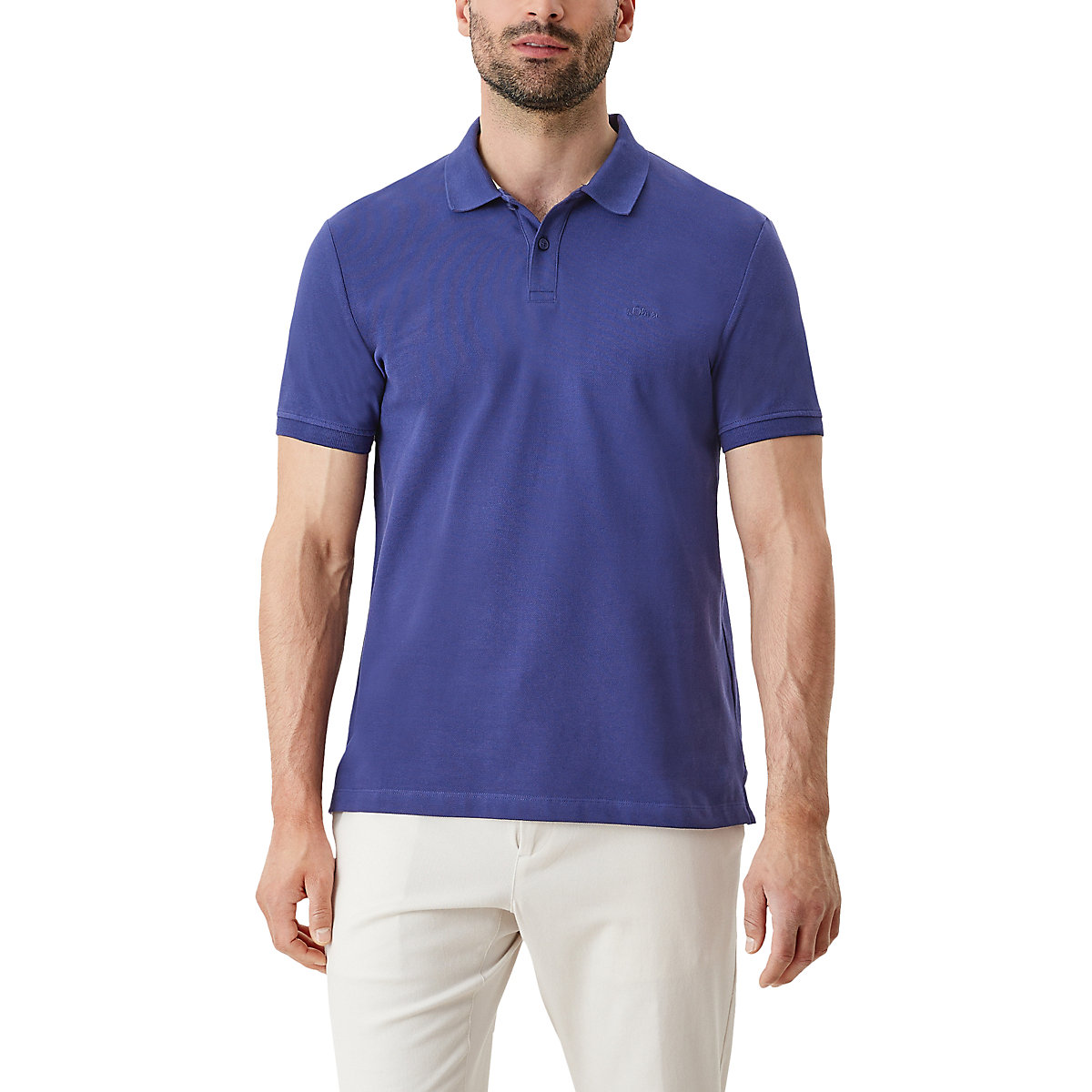 s.Oliver Poloshirt aus Piqué T-Shirts blau