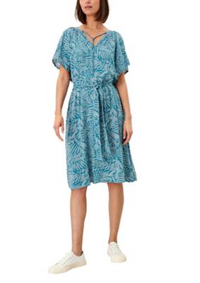 s.Oliver Viskosekleid mit Allover-Print Jerseykleider petrol