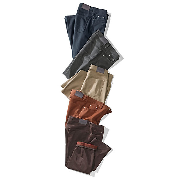 Bekleidung Straight Jeans Roger Kent Jeans in Flammgarn-Optik rosa Bekleidung Straight Jeans Roger Kent Jeans in Flammgarn-Optik rosa