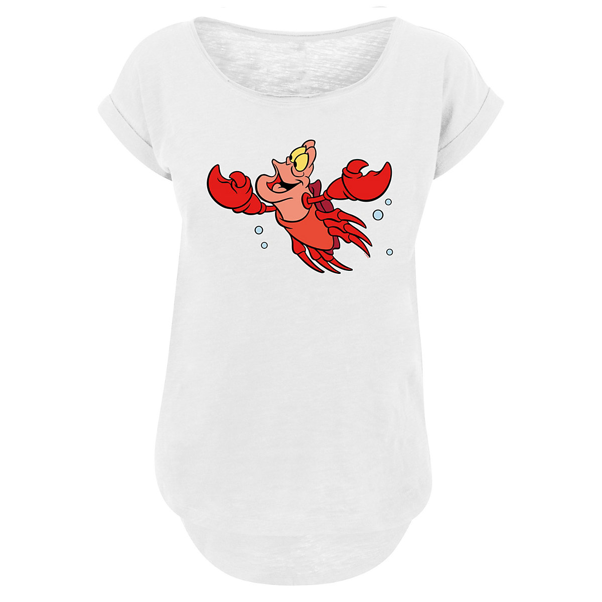 F4NT4STIC Long Cut T-Shirt Disney Arielle die Meerjungfrau Sebastian Bubbles T-Shirts weiß SE11497 F4NT4STIC Long Cut T-Shirt Disney Arielle die Meerjungfrau Sebastian Bubbles T-Shirts weiß SE11497