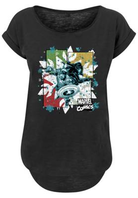 F4NT4STIC Marvel Christmas Black Widow T-Shirts schwarz
