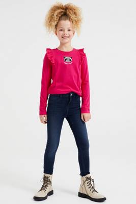 WE Fashion Mädchen-Superskinny-Jeggings mit Stretch Jeanshosen für Mädchen blau